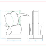 Jurassic World: Fallen Kingdom entryway line drawing